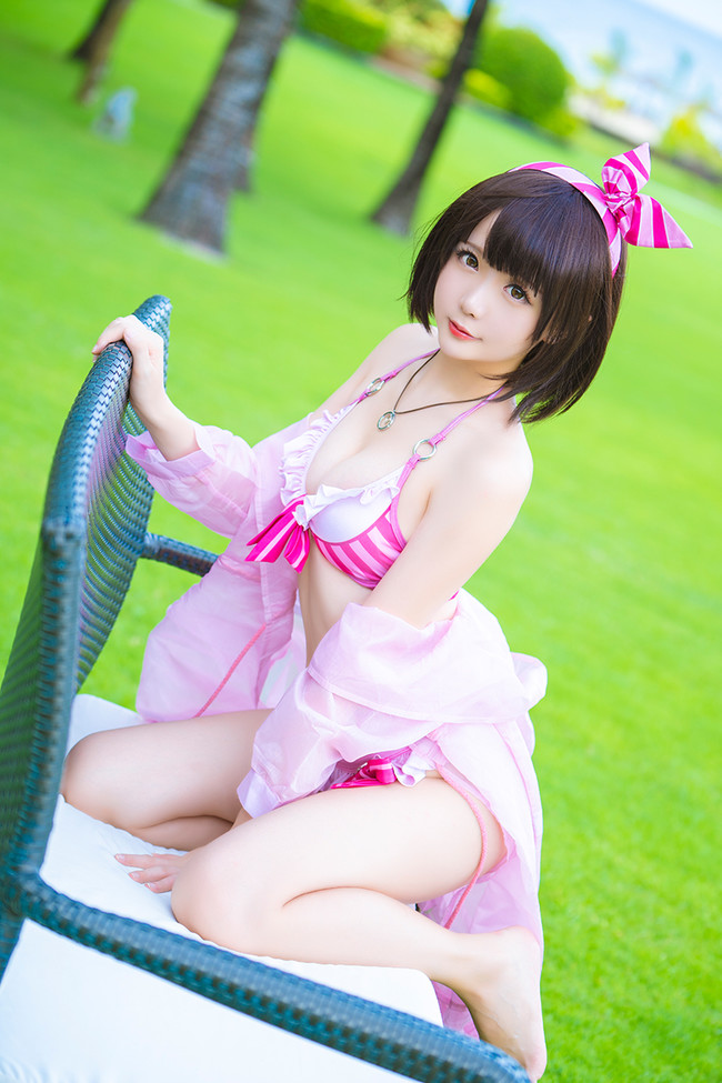 COS正片路人女主的养成方法加藤惠泳装水着cosCN星之迟迟-COS世界