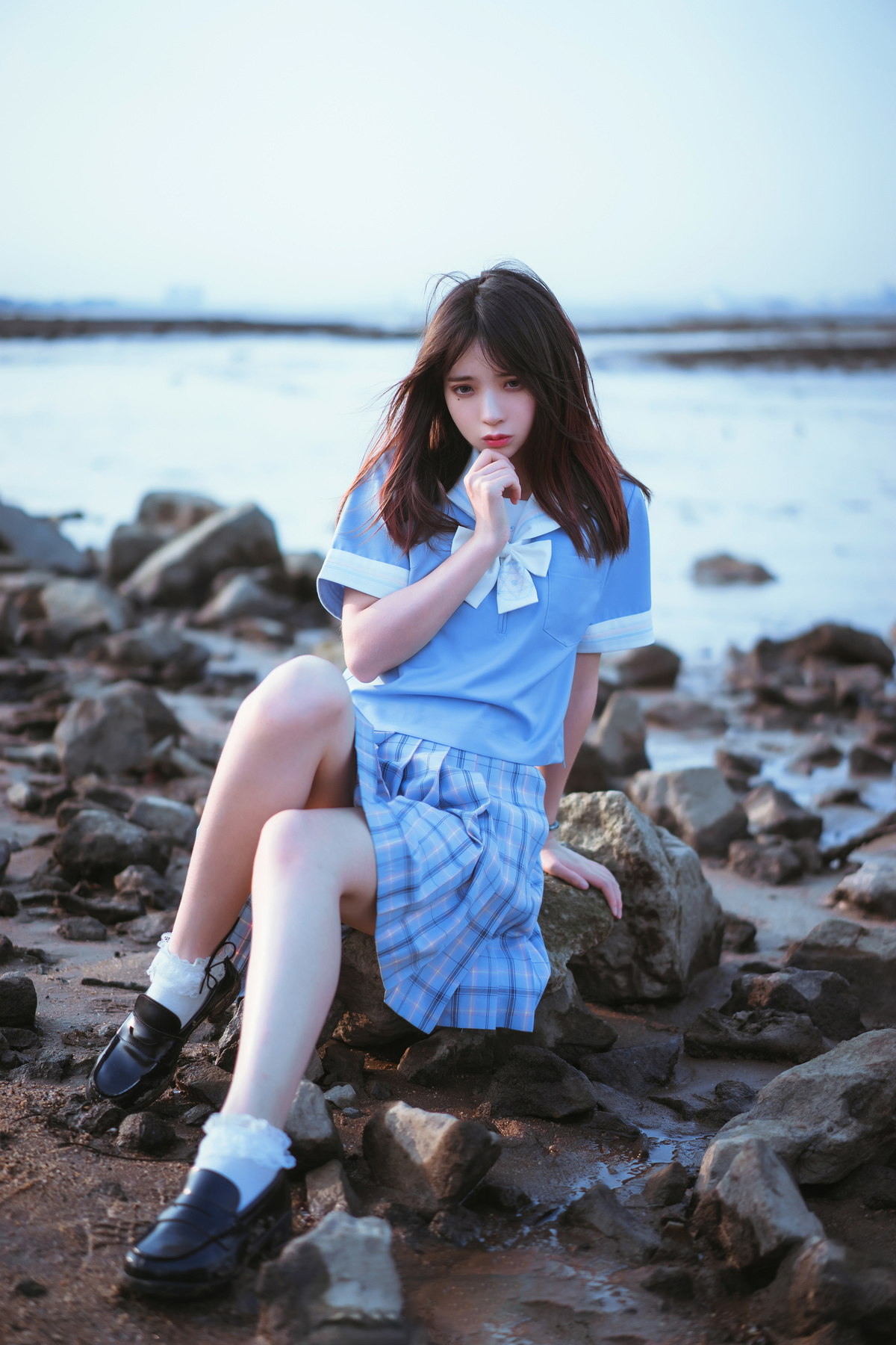 图片[4]-海滩夏日风清短裙妹子-COS世界