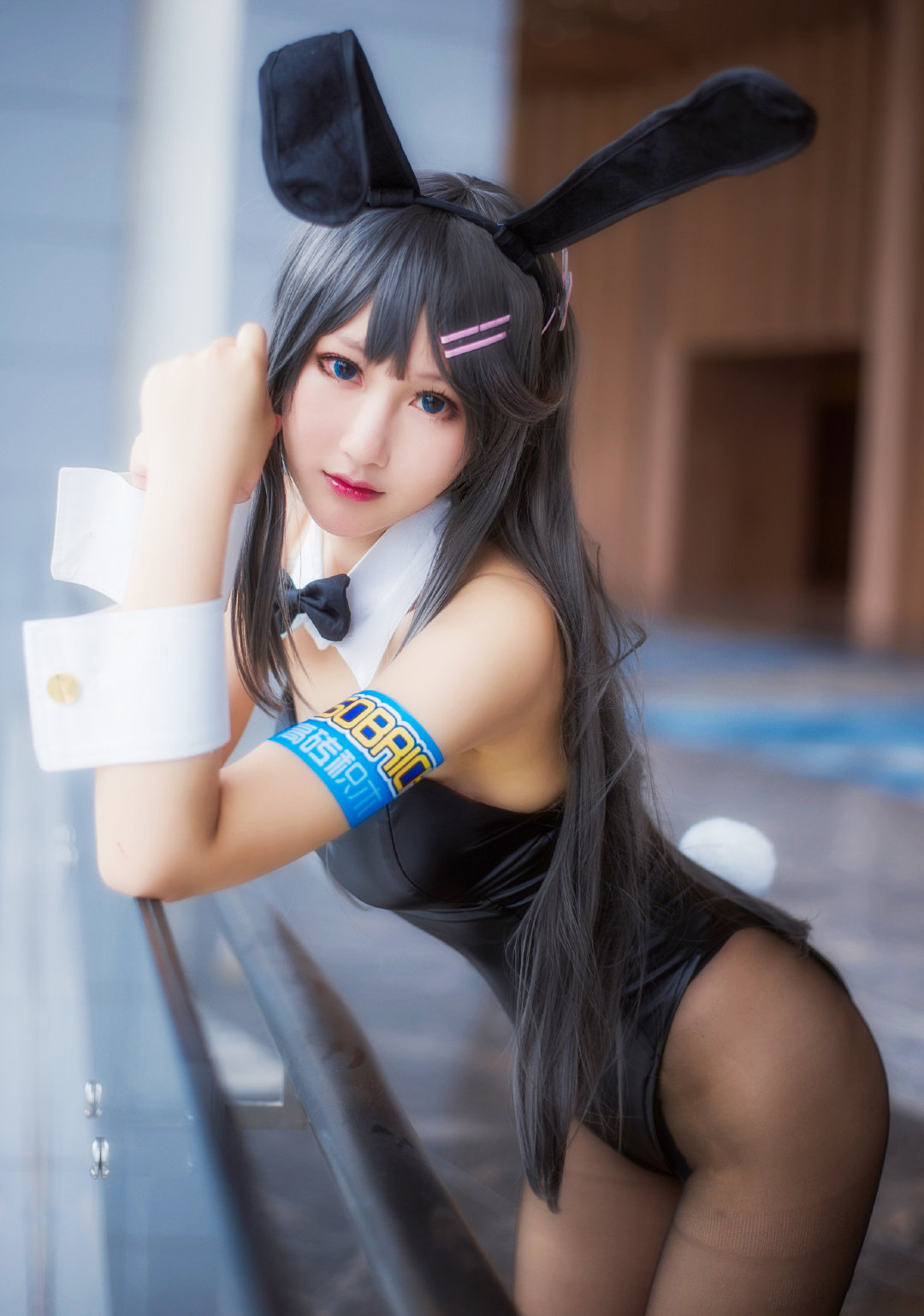 图片[5]-@羽生三未 性感黑丝兔女郎-COS世界