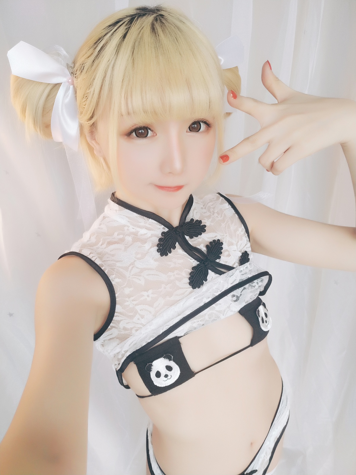 图片[2]-星之迟迟 VOL.16 熊猫旗袍 [60P-96MB]-COS世界