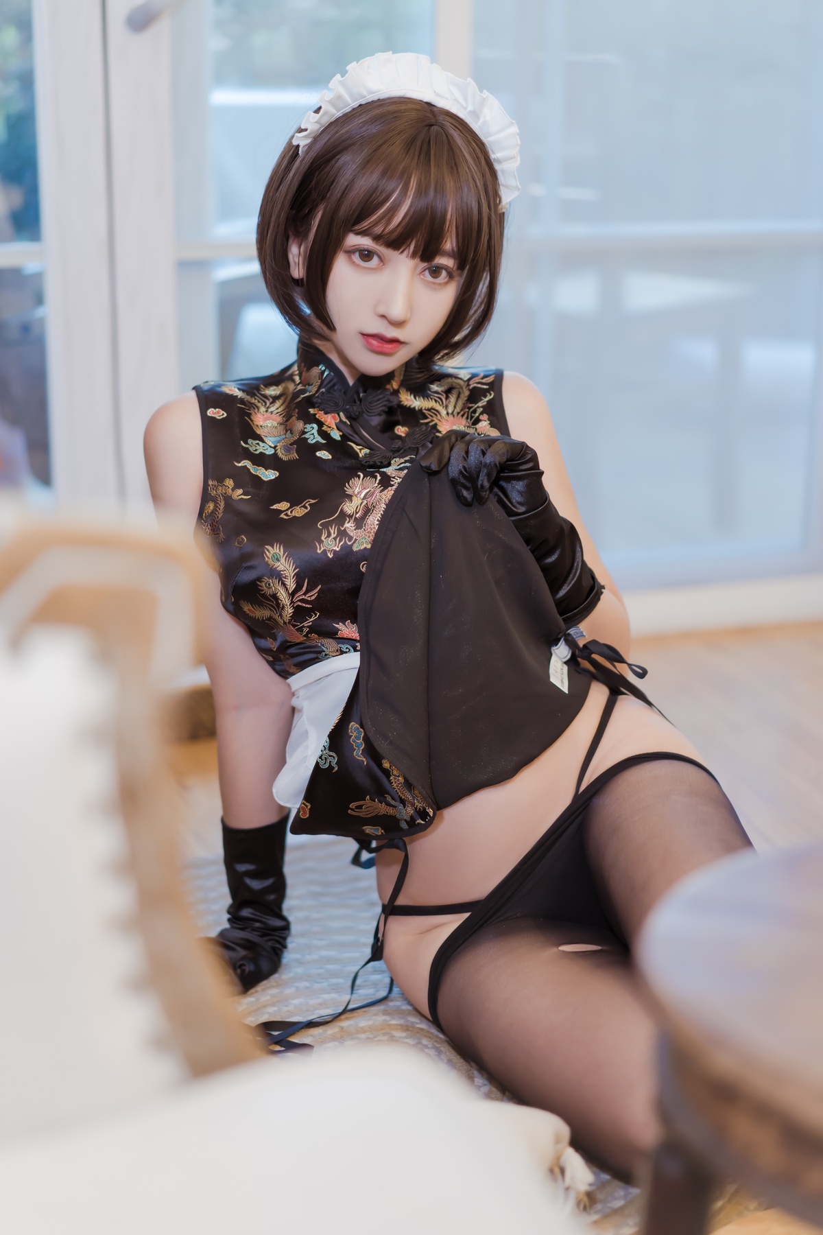 图片[5]-过期米线线喵-黑色旗袍[43P-61MB]-COS世界