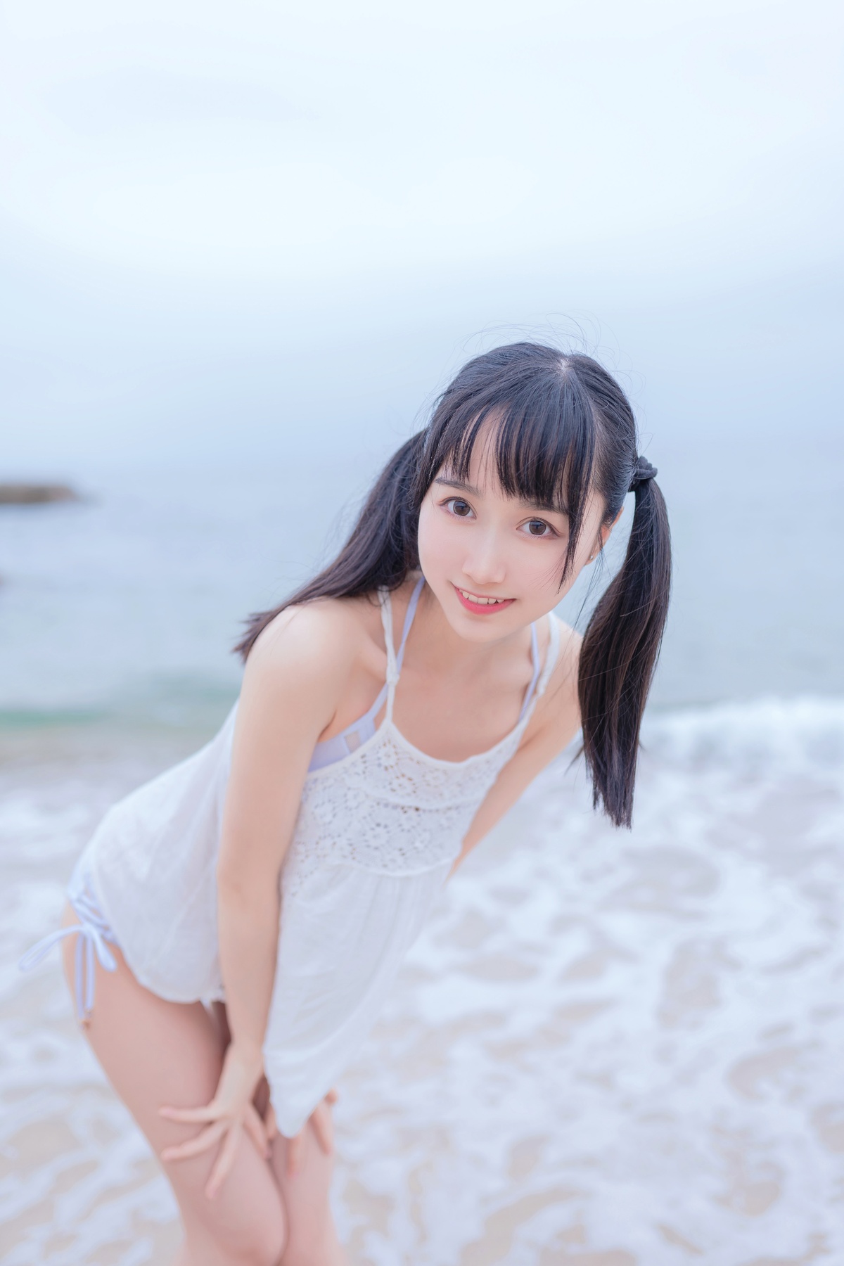 图片[4]-木绵绵OwO NO.036 海边白色比基尼 [30P-133MB]-COS世界