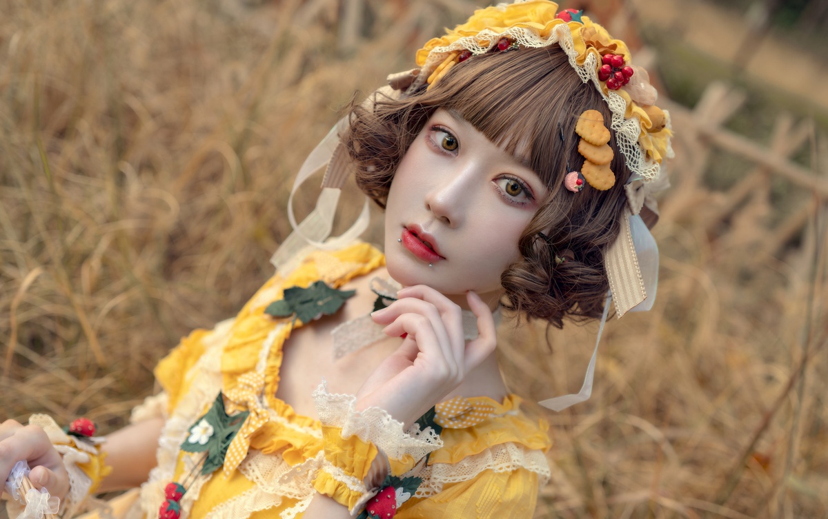 图片[3]-【cosplay】-阿包也是兔娘 NO.07 lolita黄裙-COS世界