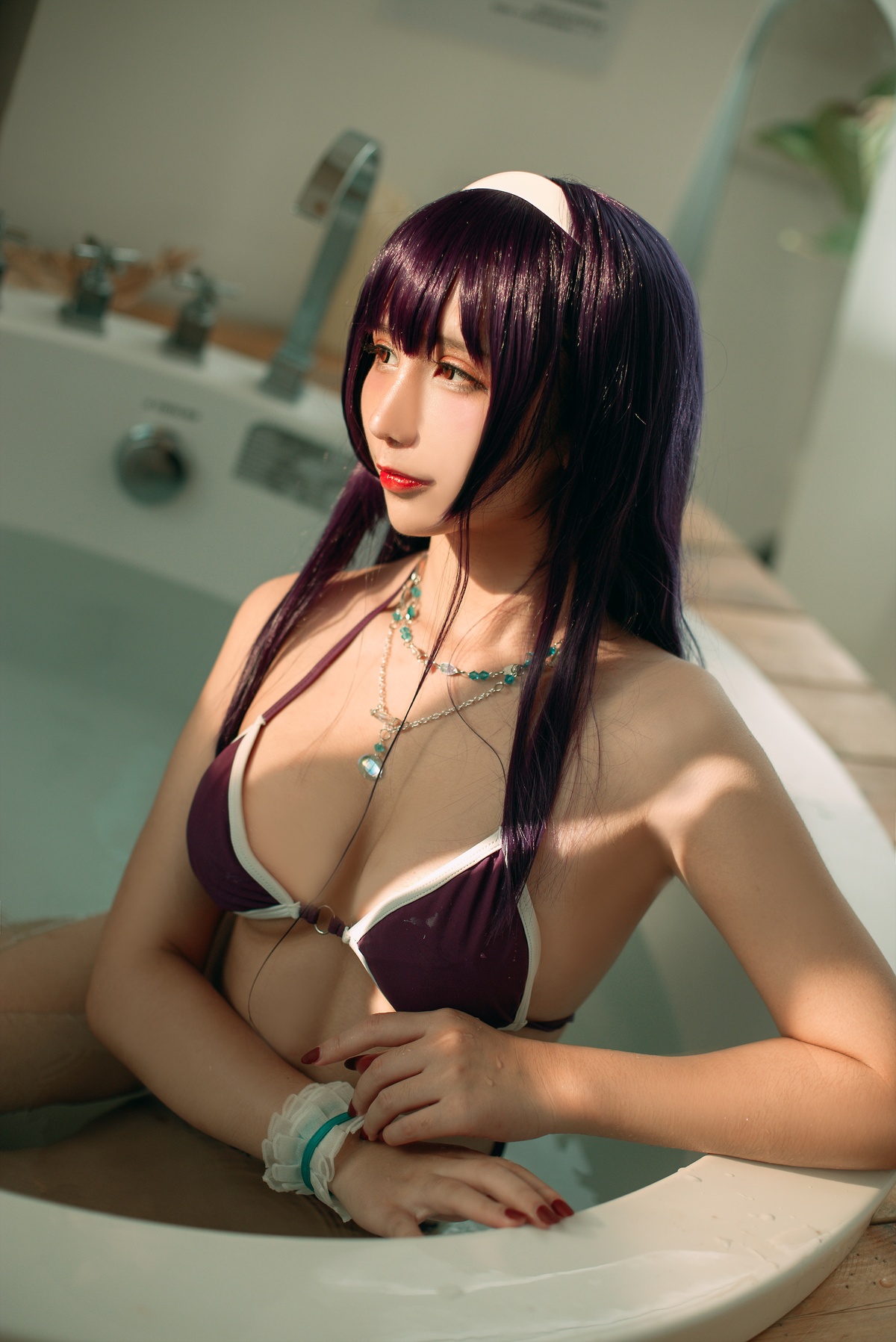 【cosplay】九曲Jean-霞之丘诗羽泳装-COS世界