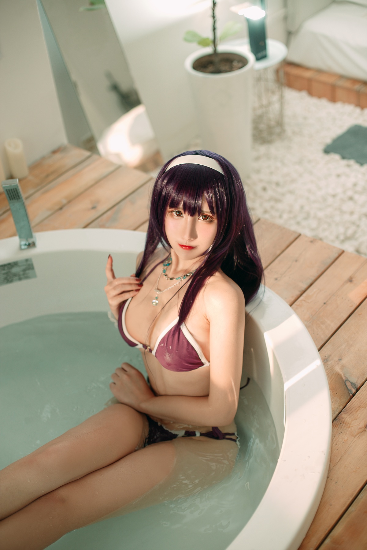 图片[3]-【cosplay】九曲Jean-霞之丘诗羽泳装-COS世界