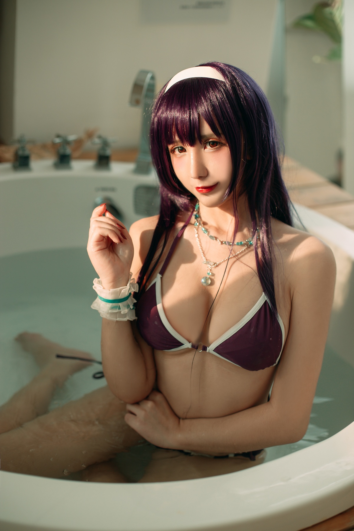 图片[5]-【cosplay】九曲Jean-霞之丘诗羽泳装-COS世界