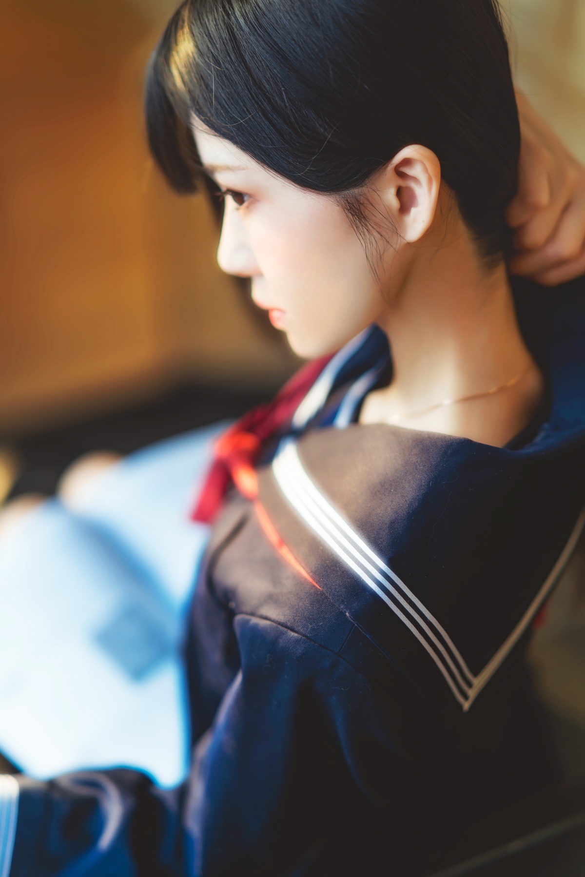 图片[2]-【coser】012【桜桃喵】（小少女）黑色水手服-COS世界