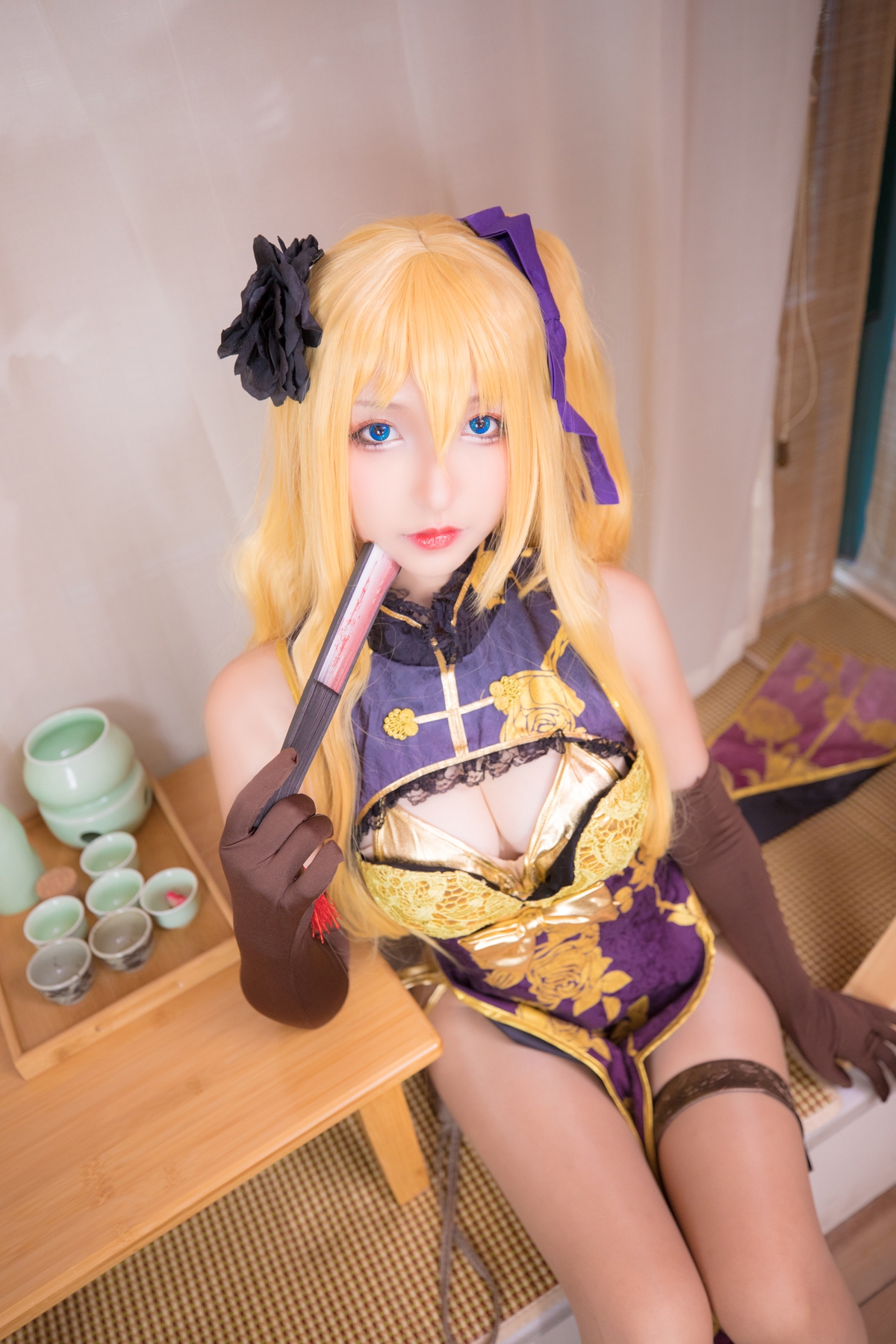 图片[19]-【coser】神乐坂真冬-艳娘幻梦谭2 金莲-COS世界