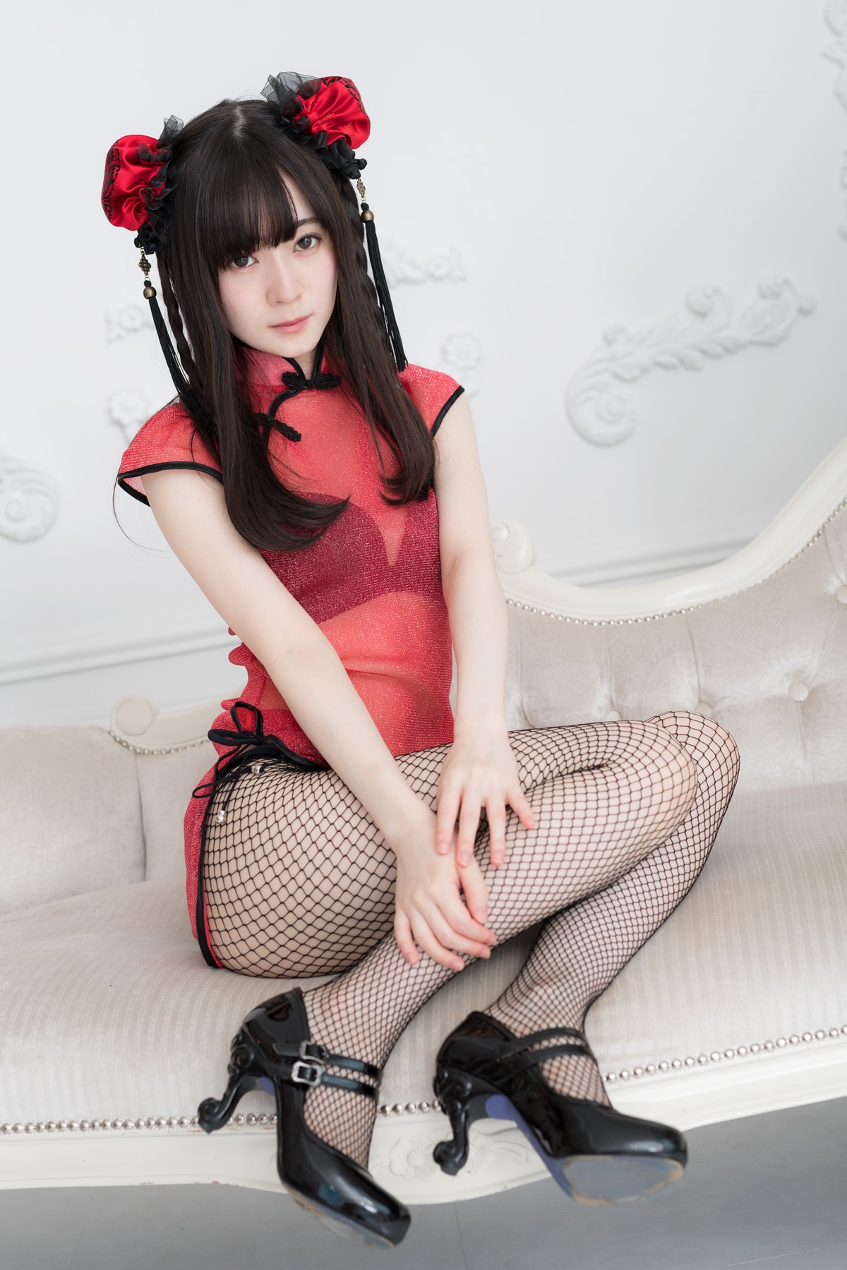 图片[2]-性感红衣黑丝美女紧身-COS世界