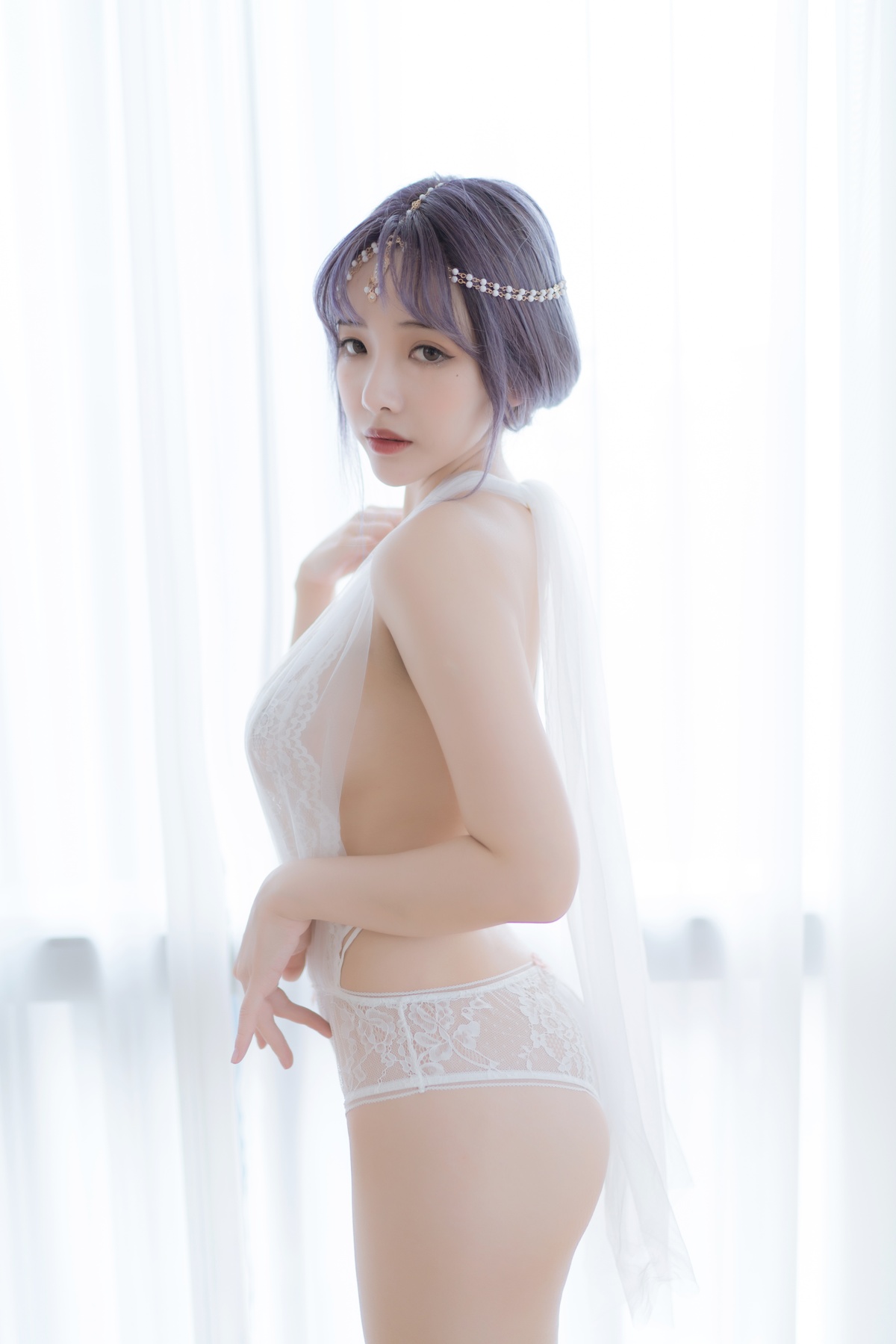 图片[2]-【coser】【雯妹不讲道理】白色希腊-COS世界