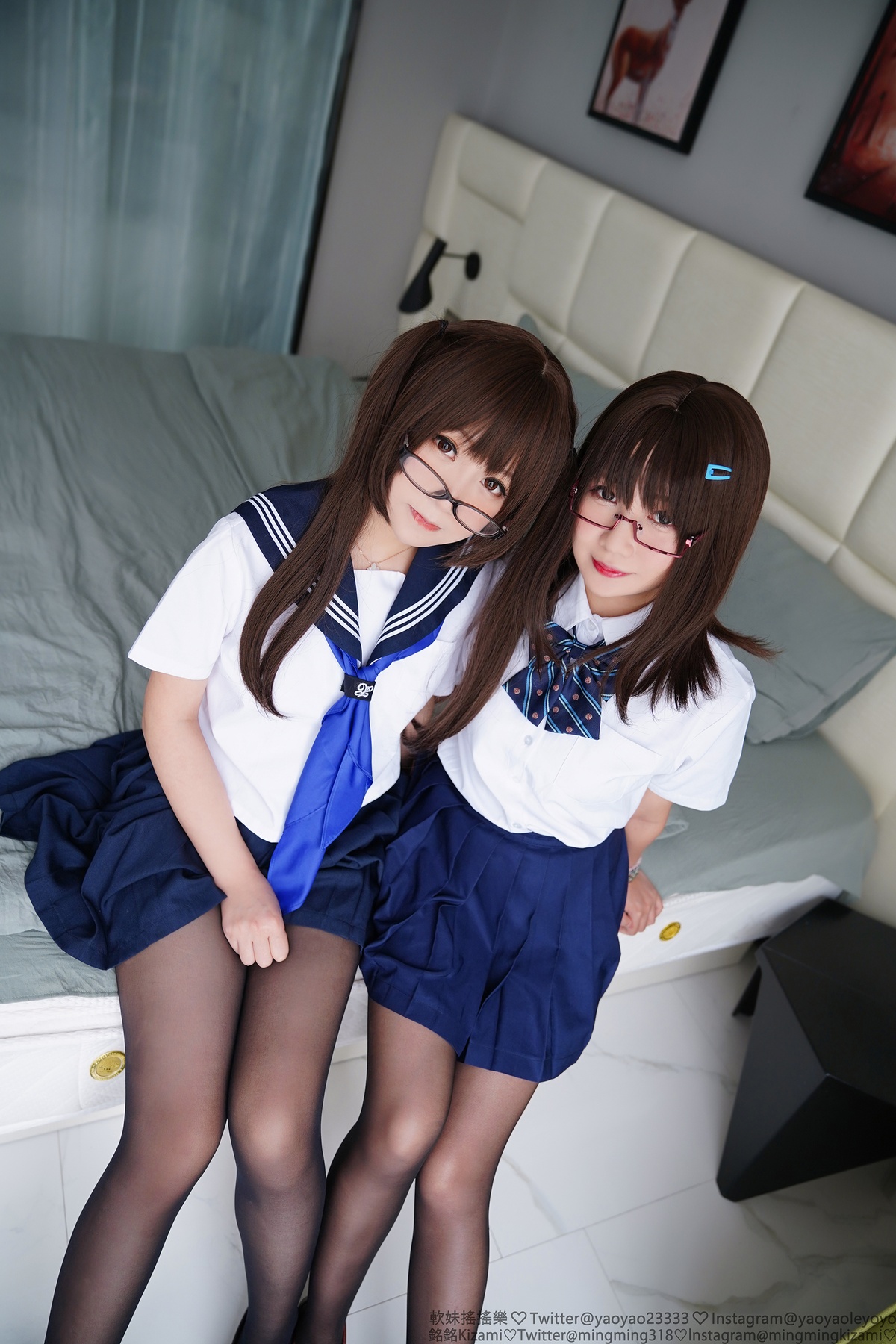 图片[5]-【coser】铭铭Kizami – VOL.10 x軟妹搖搖樂黑絲JK制服-COS世界
