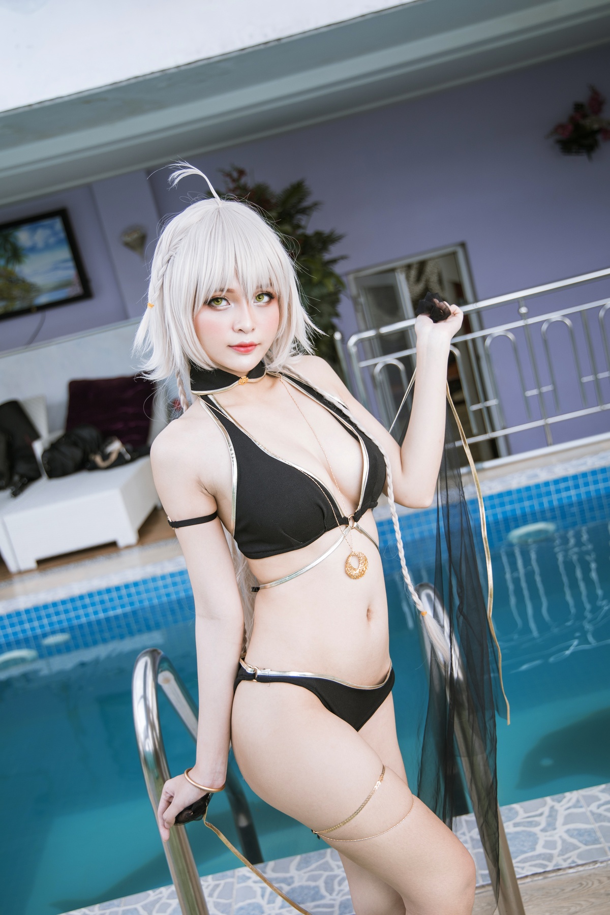 图片[2]-微博Coser@Azami – NO.48 泳装黑贞-COS世界