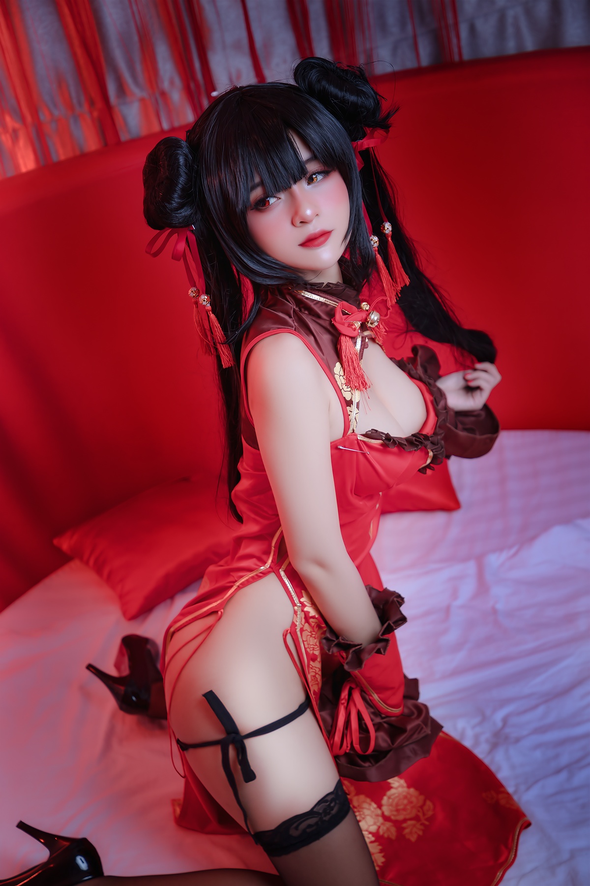 图片[3]-微博Coser@Azami – NO.45 狂三旗袍-COS世界