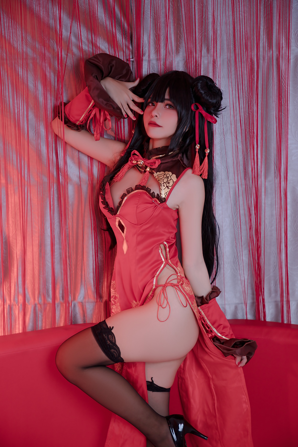 微博Coser@Azami – NO.45 狂三旗袍-COS世界