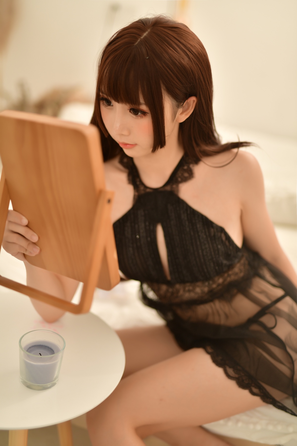图片[3]-微博Coser@面饼仙儿 NO.035 黑色露背私房-COS世界