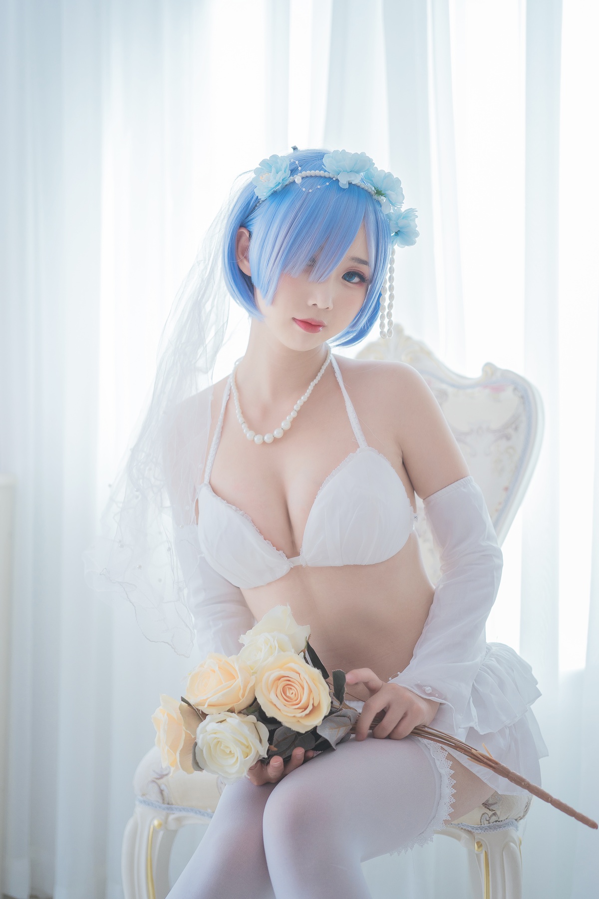 图片[4]-微博Coser@面饼仙儿 NO.044 花嫁蕾姆-COS世界