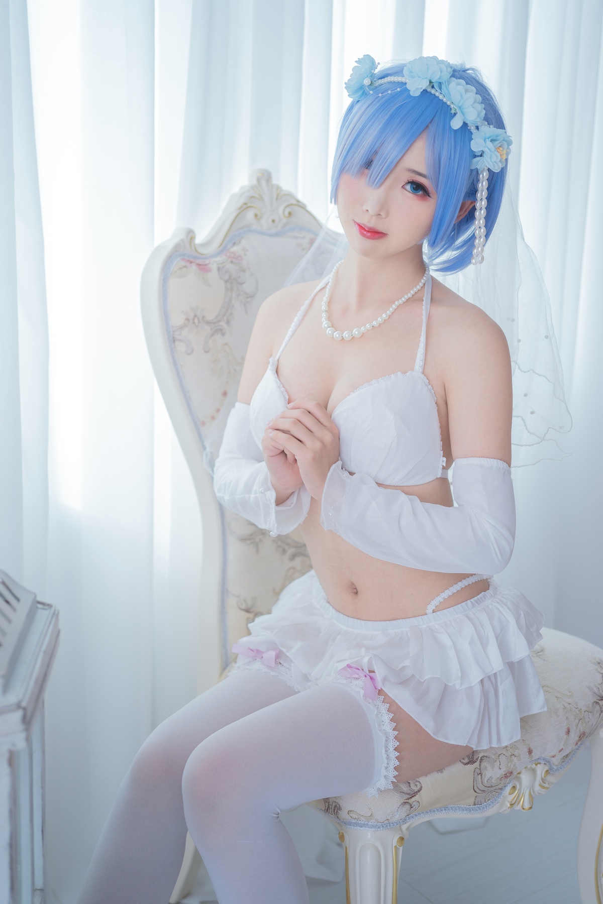图片[5]-微博Coser@面饼仙儿 NO.044 花嫁蕾姆-COS世界