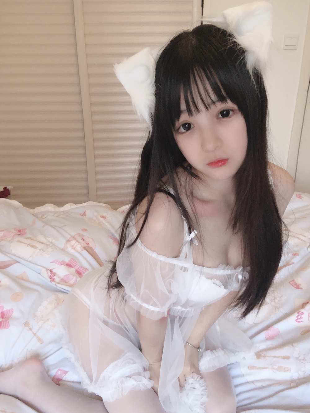 图片[5]-【网红萝莉】桜井宁宁 NO.026 小白猫-COS世界