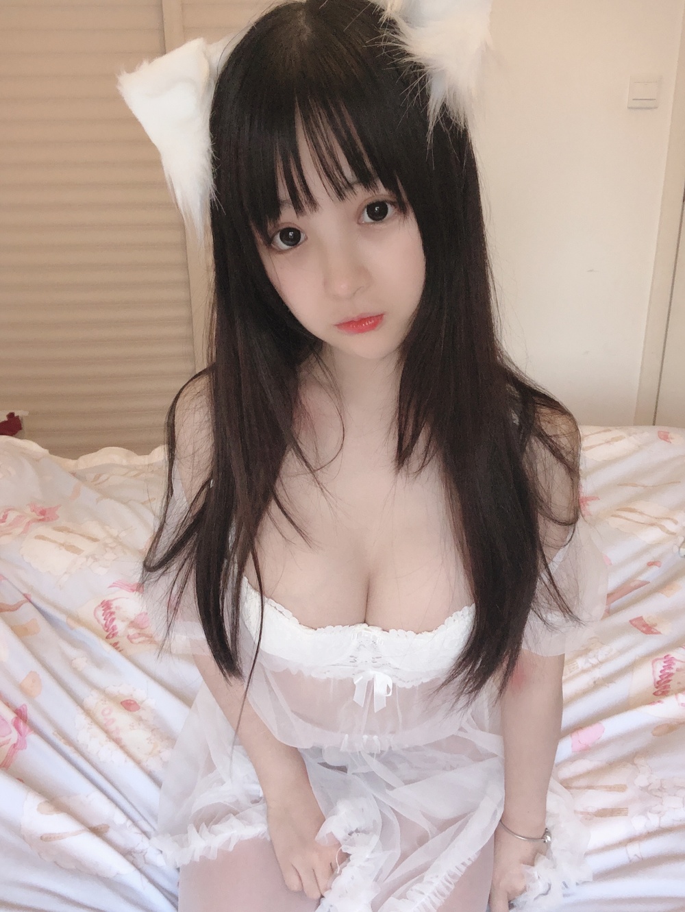 图片[2]-【网红萝莉】桜井宁宁 NO.026 小白猫-COS世界