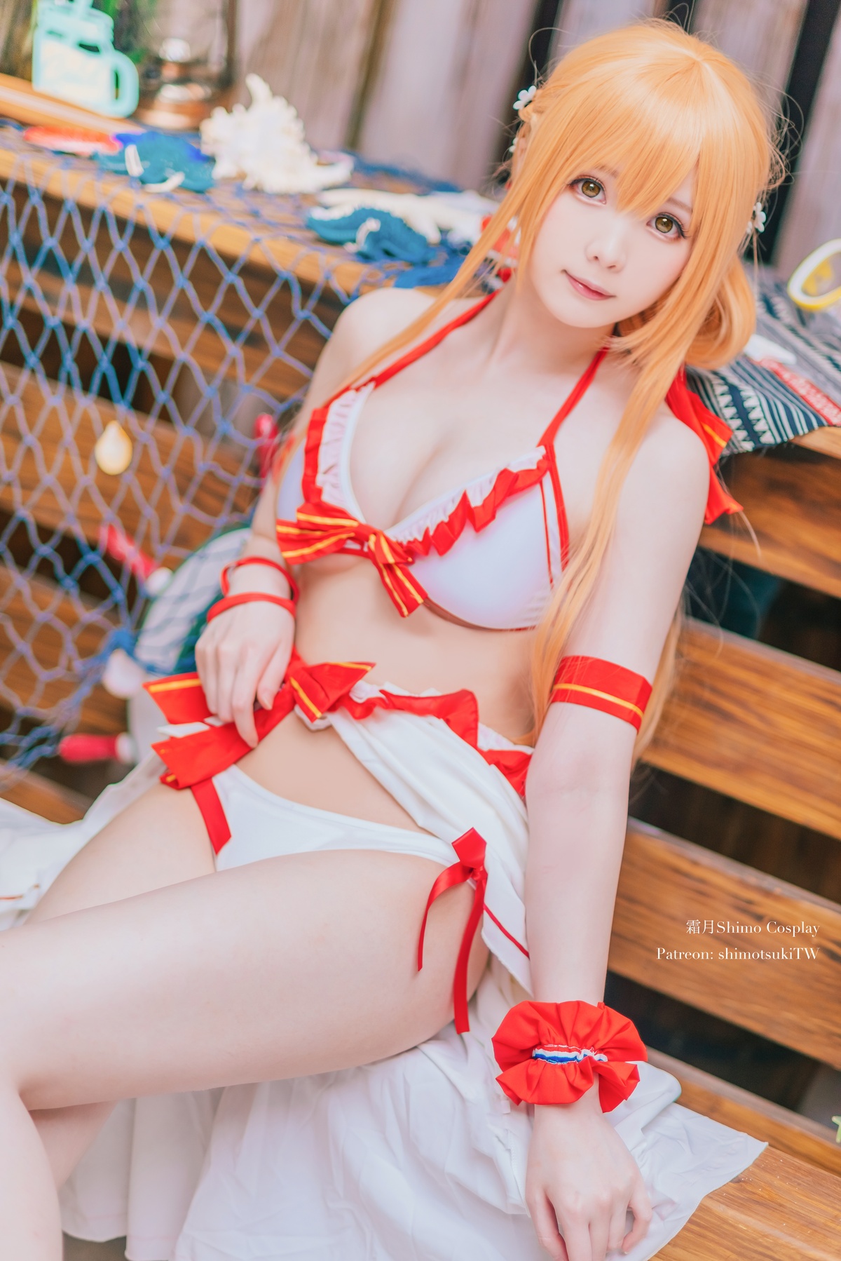 图片[4]-「cosplay」霜月shimo – NO.20 Asuna泳装-COS世界