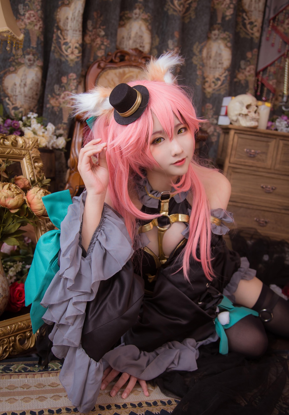 绫Aya – NO.03 FATEEXTEL-玉藻前-漆黑魔术师-COS世界